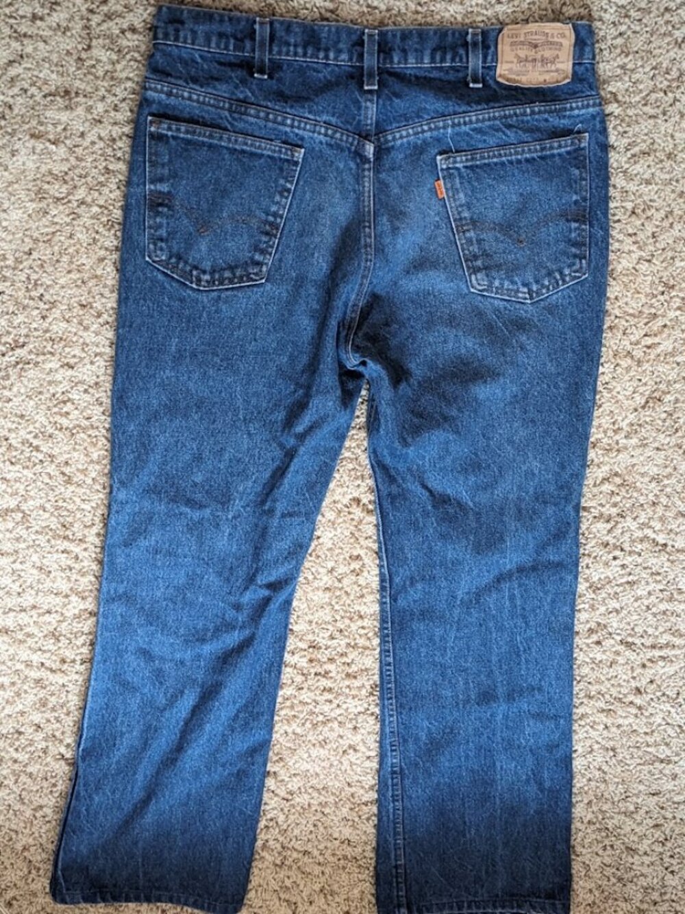 Vintage 80s Levis 517 bootcut jeans orange tab made in USA 100% cotton